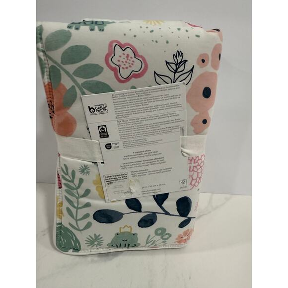 Pottery Barn Kids Sasha’s Garden Standard Sham 20x26 Horses Floral Cotton NWT - Picture 4 of 7
